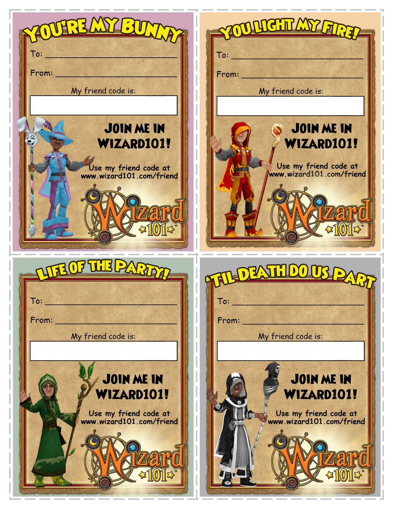 Wizard101 Valentines